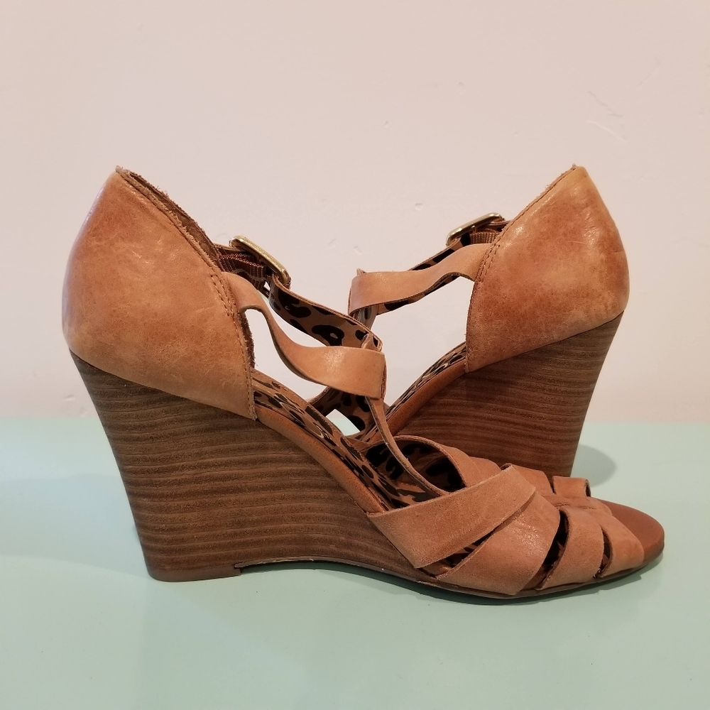Jessica Simpson wedges with ankle strap, size: 6.5.